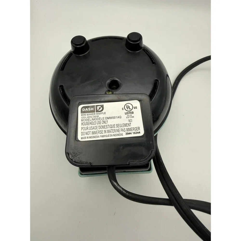 Dash Mini Waffle Maker Aqua Mint DMW001AQ Compact Nonstick Tested Works